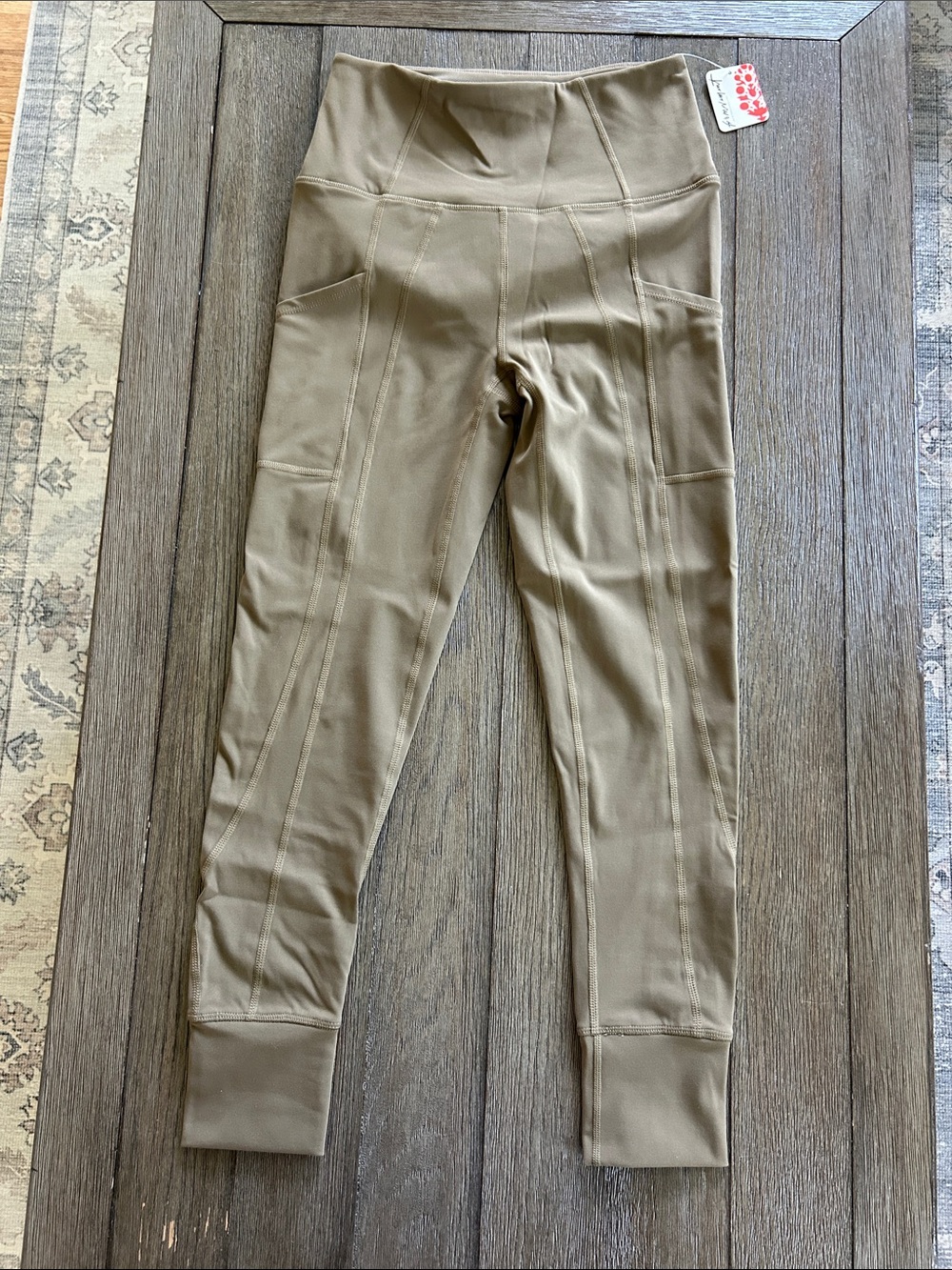FP Movement by Free People Olive-Tan High-Rise Pocket Leggings